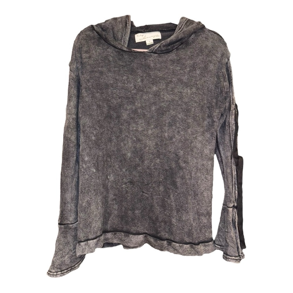 Vintage Havana Burnout Hoodie Gray Distressed style CC6049 Thermal Knit L. LL